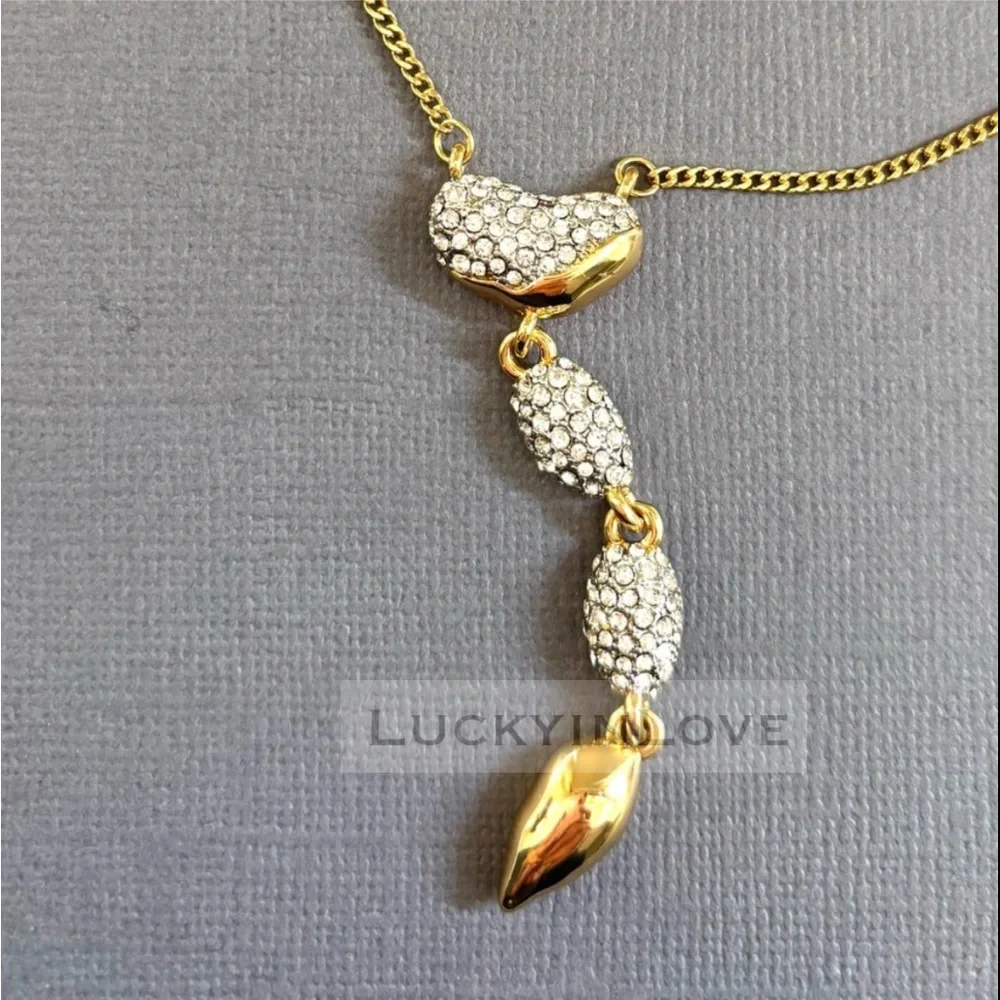 ALEXIS BITTAR • Solanales Crystal Pebble Chandelier Drop Necklace